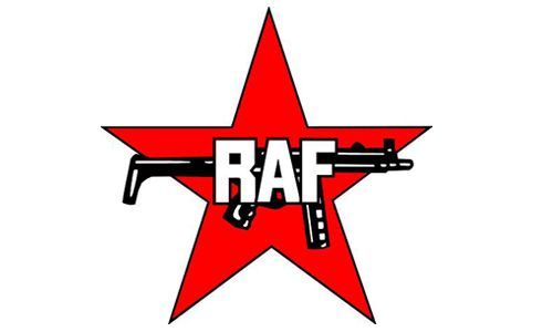 Logo de La Facción del Ejército Rojo (en alemán: Rote Armee Fraktion, o RAF)